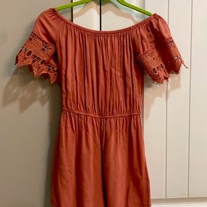 Off shoulder EUC romper size small